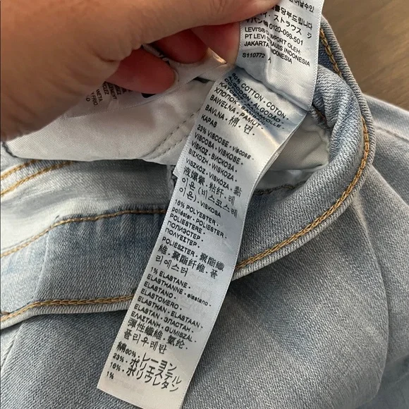Levi's Women's Cropped Light Blue Jeans - Picture 16 of 16